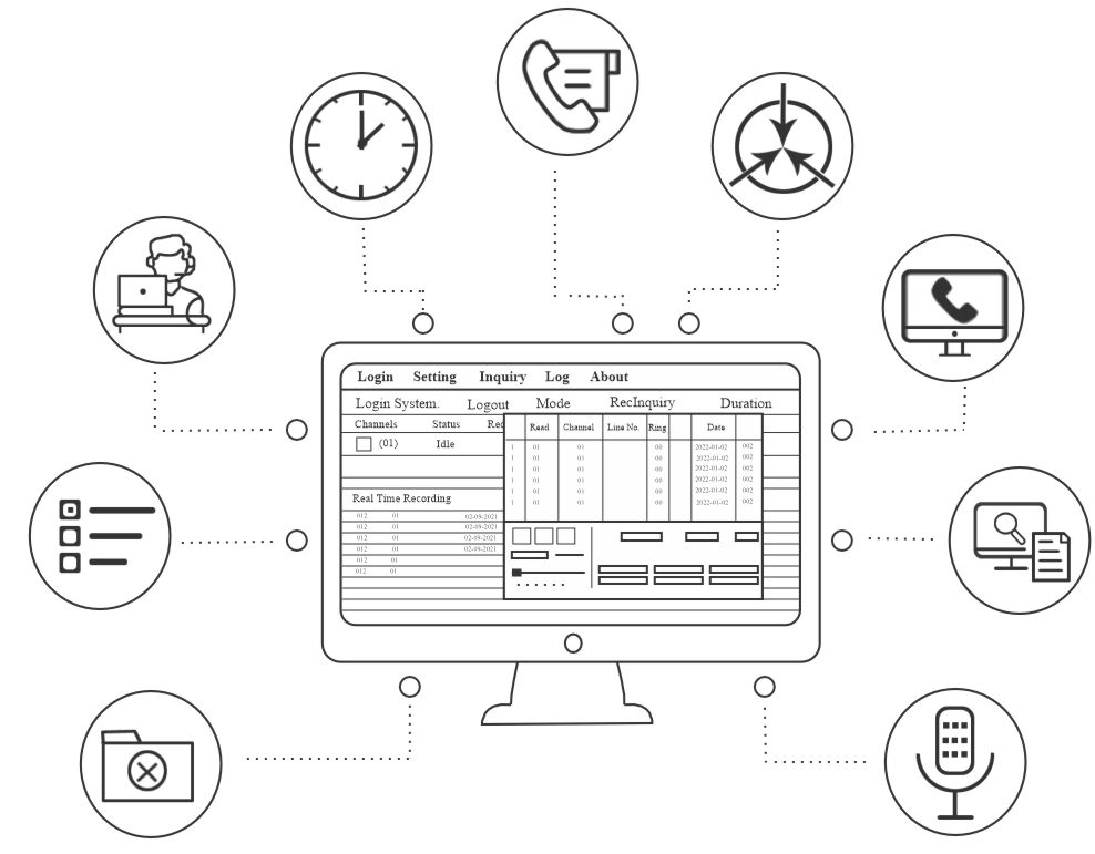 4 port voice logger